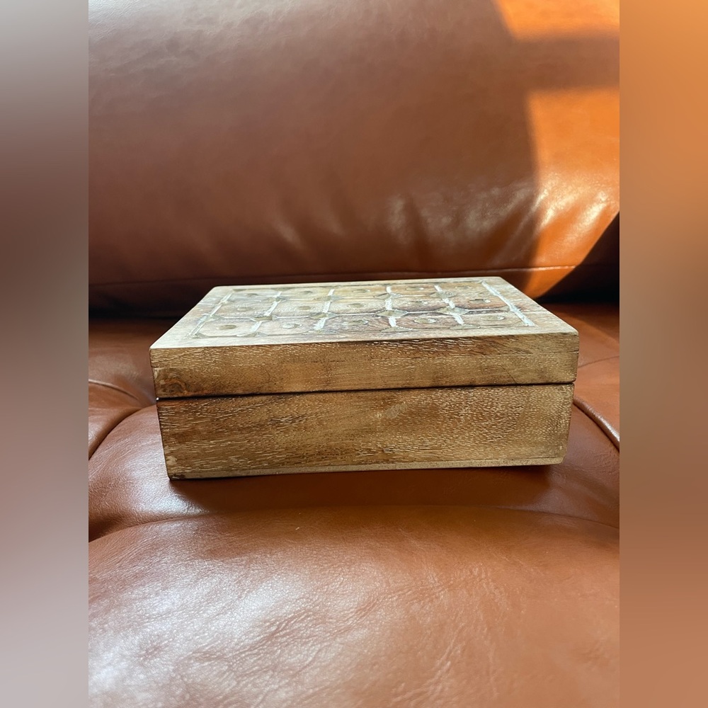 Rustic Engraved Wooden Box - Picture 6 of 13
